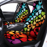 Colorful Heart Wave Pattern Print Universal Fit Car Seat Covers 102422