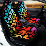 Colorful Heart Wave Pattern Print Universal Fit Car Seat Covers 102422