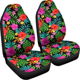 Colorful Hibiscus Flowers Pattern Print Universal Fit Car Seat Covers 102422