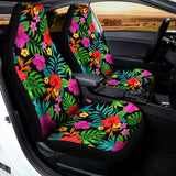 Colorful Hibiscus Flowers Pattern Print Universal Fit Car Seat Covers 102422