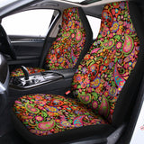 Colorful Hippie Peace Signs Print Universal Fit Car Seat Covers 102422