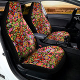 Colorful Hippie Peace Signs Print Universal Fit Car Seat Covers 102422