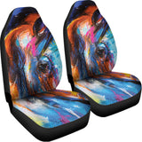 Colorful Horse Painting Print Universal Fit Car Seat Covers 102422