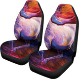 Colorful Horse Portrait Print Universal Fit Car Seat Covers 102422