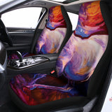 Colorful Horse Portrait Print Universal Fit Car Seat Covers 102422