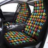 Colorful Houndstooth Print Universal Fit Car Seat Covers 102422