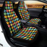 Colorful Houndstooth Print Universal Fit Car Seat Covers 102422