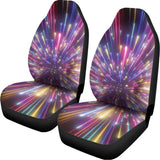 Colorful Hyperspace Print Universal Fit Car Seat Covers 102422