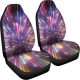 Colorful Hyperspace Print Universal Fit Car Seat Covers 102422