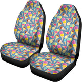 Colorful Ice Cream Pattern Print Universal Fit Car Seat Covers 102422