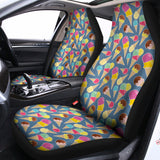 Colorful Ice Cream Pattern Print Universal Fit Car Seat Covers 102422