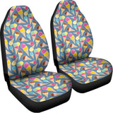 Colorful Ice Cream Pattern Print Universal Fit Car Seat Covers 102422