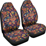 Colorful Indian Paisley Pattern Print Universal Fit Car Seat Covers 102422