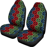 Colorful Japanese Flower Pattern Print Universal Fit Car Seat Covers 102422