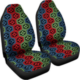 Colorful Japanese Flower Pattern Print Universal Fit Car Seat Covers 102422