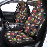 Colorful Japanese Sushi Pattern Print Universal Fit Car Seat Covers 102422