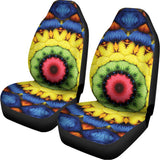 Colorful Kaleidoscope Print Universal Fit Car Seat Covers 102422