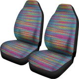 Colorful Knitted Pattern Print Universal Fit Car Seat Covers 102422