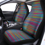 Colorful Knitted Pattern Print Universal Fit Car Seat Covers 102422