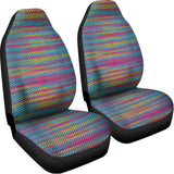 Colorful Knitted Pattern Print Universal Fit Car Seat Covers 102422
