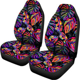 Colorful Leaf Tropical Pattern Print Universal Fit Car Seat Covers 102422