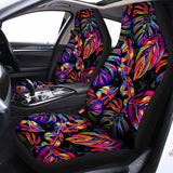 Colorful Leaf Tropical Pattern Print Universal Fit Car Seat Covers 102422