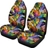 Colorful Leaves Tropical Pattern Print Universal Fit Car Seat Covers 102422