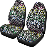 Colorful Leopard Print Universal Fit Car Seat Covers 102422