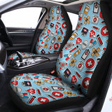 Colorful Medical Pattern Print Universal Fit Car Seat Covers 102422