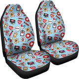 Colorful Medical Pattern Print Universal Fit Car Seat Covers 102422