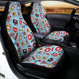Colorful Medical Pattern Print Universal Fit Car Seat Covers 102422