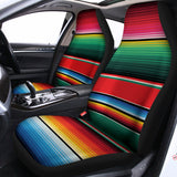 Colorful Mexican Blanket Pattern Print Universal Fit Car Seat Covers 102422