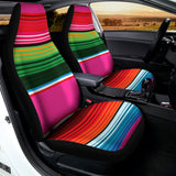 Colorful Mexican Blanket Stripe Print Universal Fit Car Seat Covers 102422