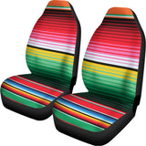 Colorful Mexican Serape Stripe Print Universal Fit Car Seat Covers 102422
