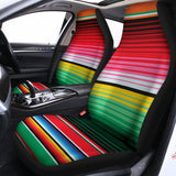 Colorful Mexican Serape Stripe Print Universal Fit Car Seat Covers 102422
