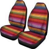 Colorful Mexican Woven Pattern Print Universal Fit Car Seat Covers 102422