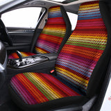 Colorful Mexican Woven Pattern Print Universal Fit Car Seat Covers 102422