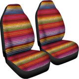Colorful Mexican Woven Pattern Print Universal Fit Car Seat Covers 102422