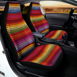 Colorful Mexican Woven Pattern Print Universal Fit Car Seat Covers 102422