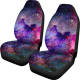 Colorful Nebula Galaxy Space Print Universal Fit Car Seat Covers 102422