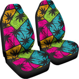 Colorful Palm Tree Pattern Print Universal Fit Car Seat Covers 102422