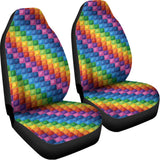 Colorful Plastic Building Blocks Print Universal Fit Car Seat Covers 102422