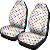 Colorful Polka Dot Pattern Print Universal Fit Car Seat Covers 102422