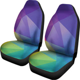 Colorful Polygonal Geometric Print Universal Fit Car Seat Covers 102422