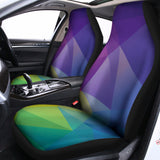 Colorful Polygonal Geometric Print Universal Fit Car Seat Covers 102422