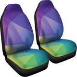 Colorful Polygonal Geometric Print Universal Fit Car Seat Covers 102422