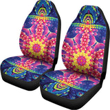 Colorful Psychedelic Kaleidoscope Print Universal Fit Car Seat Covers 102422