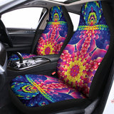 Colorful Psychedelic Kaleidoscope Print Universal Fit Car Seat Covers 102422