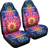 Colorful Psychedelic Kaleidoscope Print Universal Fit Car Seat Covers 102422