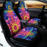 Colorful Psychedelic Kaleidoscope Print Universal Fit Car Seat Covers 102422